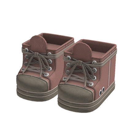 Pink High Top Canvas Sneakers