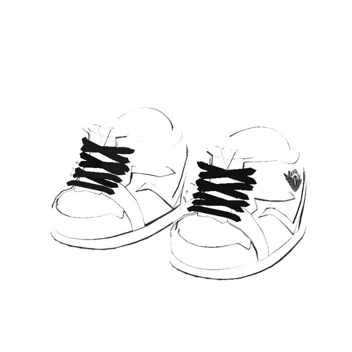[ Emissive ] Glowing Cartoon White Shoes