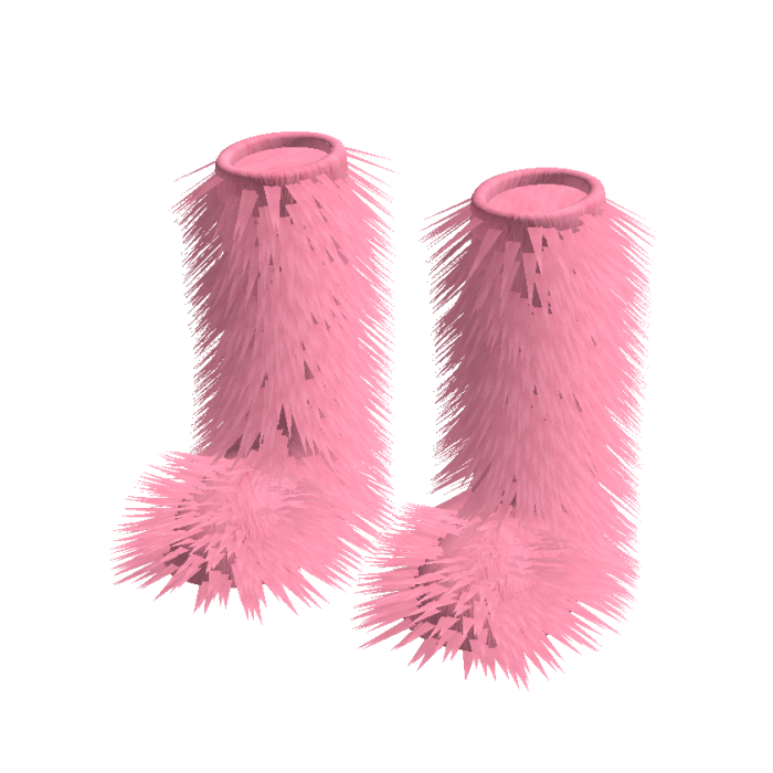 Knee High Fur Boots - PINK
