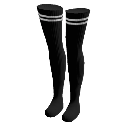 Thigh Socks Black + White