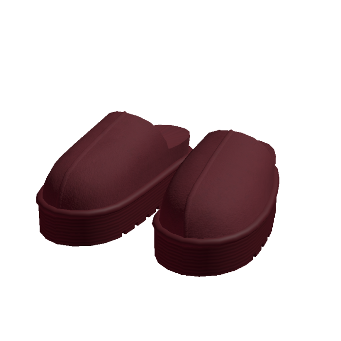 Burgundy Red Cozy Platform Slippers