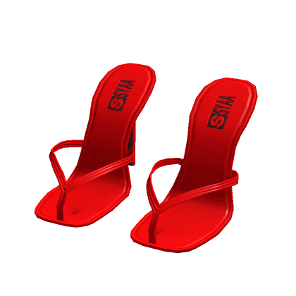 ☆ red thong sandals (it girl) thumbnail