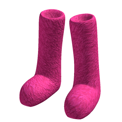 Hot Pink Fur Boots Y2K thumbnail