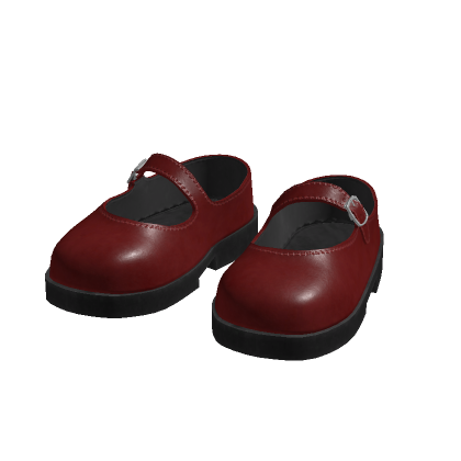 Leather Mary Janes in Red thumbnail