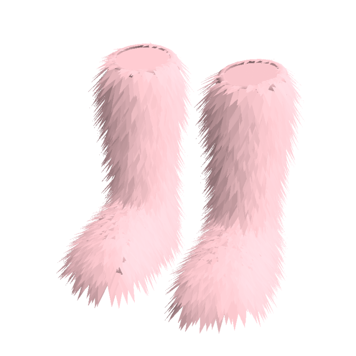 Salmon Pink Fuzzy Shoes