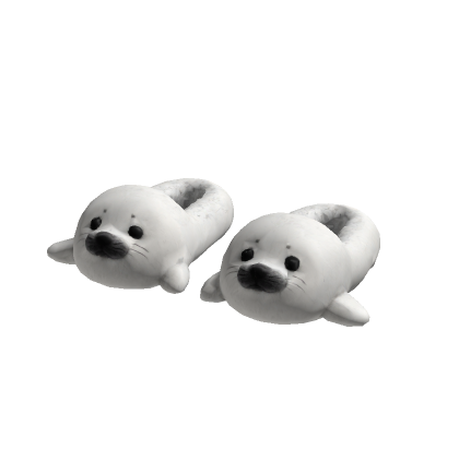 Cute White Seal Slippers thumbnail