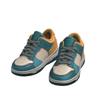 Colorful Designer Sneakers (Skyblue)