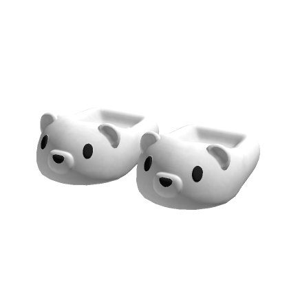 Bear Slippers White