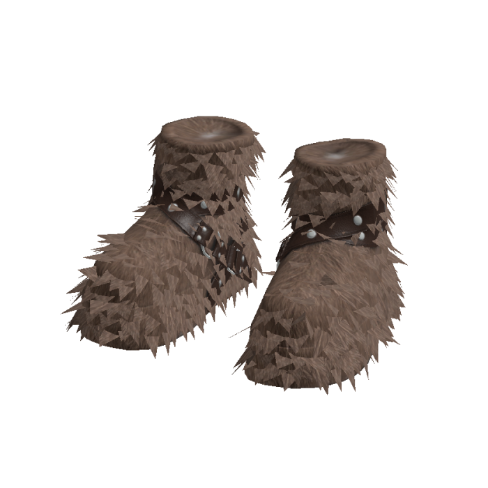 Brown Y2K Fur Platform Buckle Boots