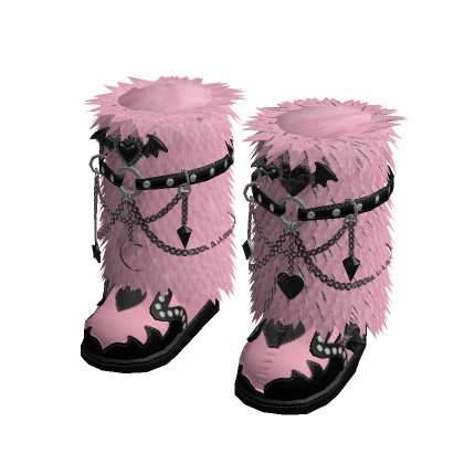 Goth Fur Boots