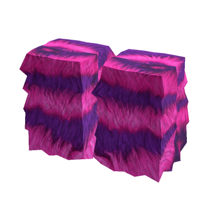Cheshire Cat Y2K Fur Boots (Pink / Purple)