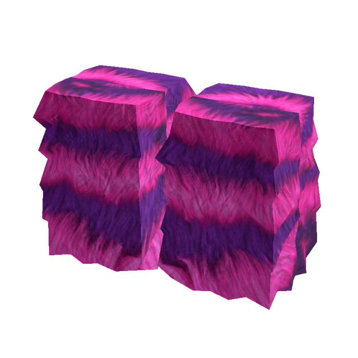 Cheshire Cat Y2K Fur Boots (Pink / Purple)