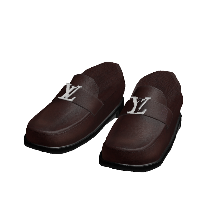 Maroon Leather Designer Loafers