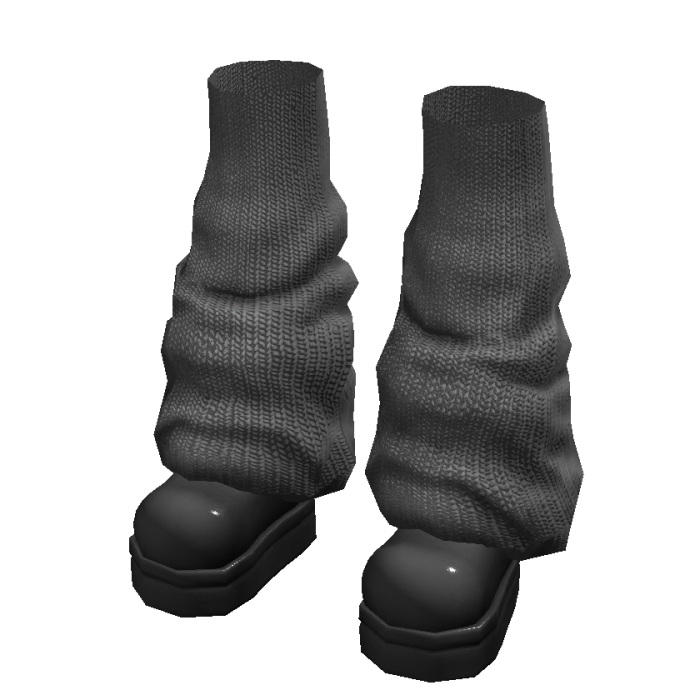 Black Y2K Legwarmer Platform Boots • DD23