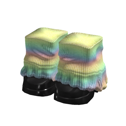 pastel rainbow doll platform shoes + leg warmers thumbnail