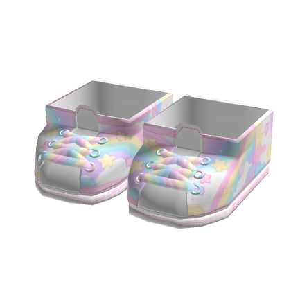 cutecore rainbow pastel laced sneakers