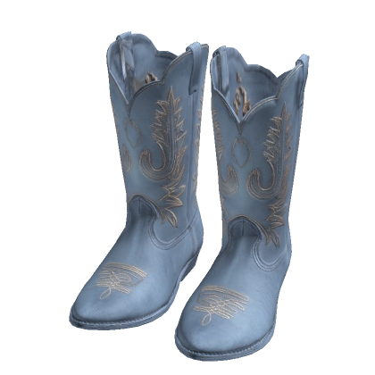 American Cowboy Boots (Western & Teal/Blue)