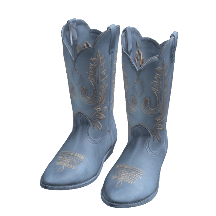 American Cowboy Boots (Western & Teal/Blue)