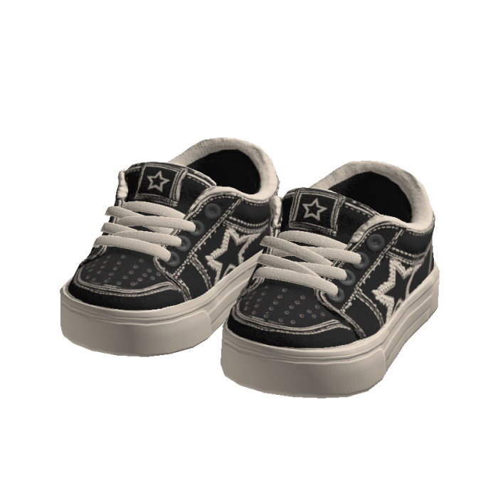 black Chunky Skater Sneakers 3.0