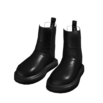 Black Leather Chelsea Boots