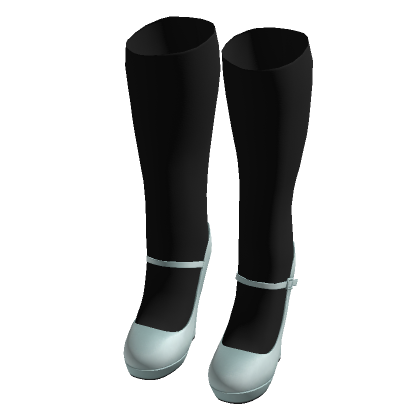 ☆ teal wedge heels with black socks (It-girl ver.)