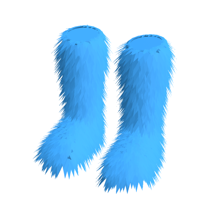 Sky Blue Fuzzy Shoes