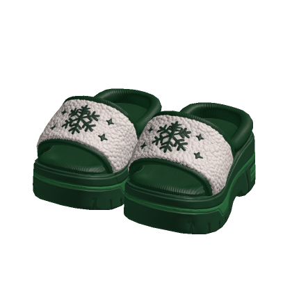 Green Fur Snowflake Slides 1.0