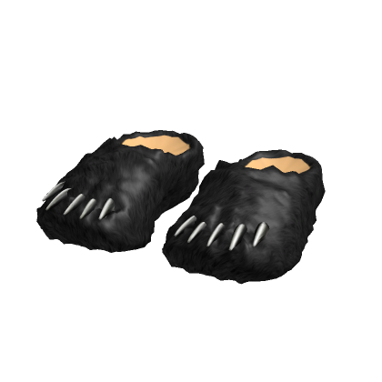 Black Cute Bear Slippers