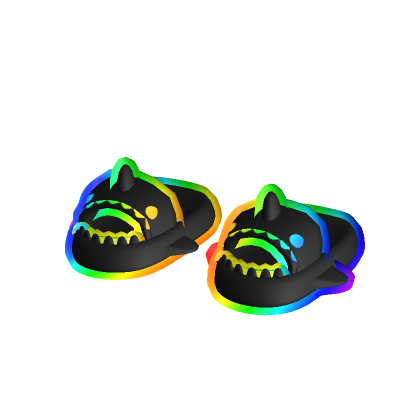 cool cartoony rainbow shark slides