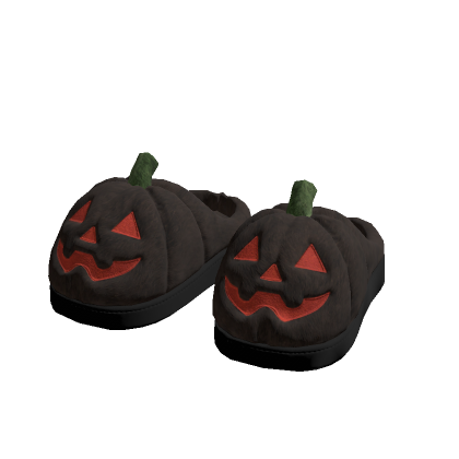 Carved Jack O' Lantern Pumpkin Slippers Halloween
