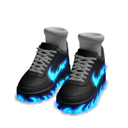 Emissive Fire Shoes Blue