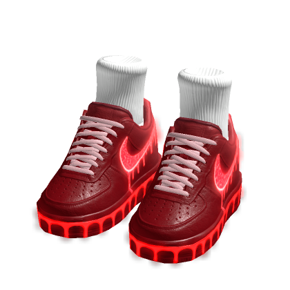 Red GLOWING Drip Sneakers w/ Socks