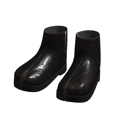 Tabi Leather Boots in Black thumbnail