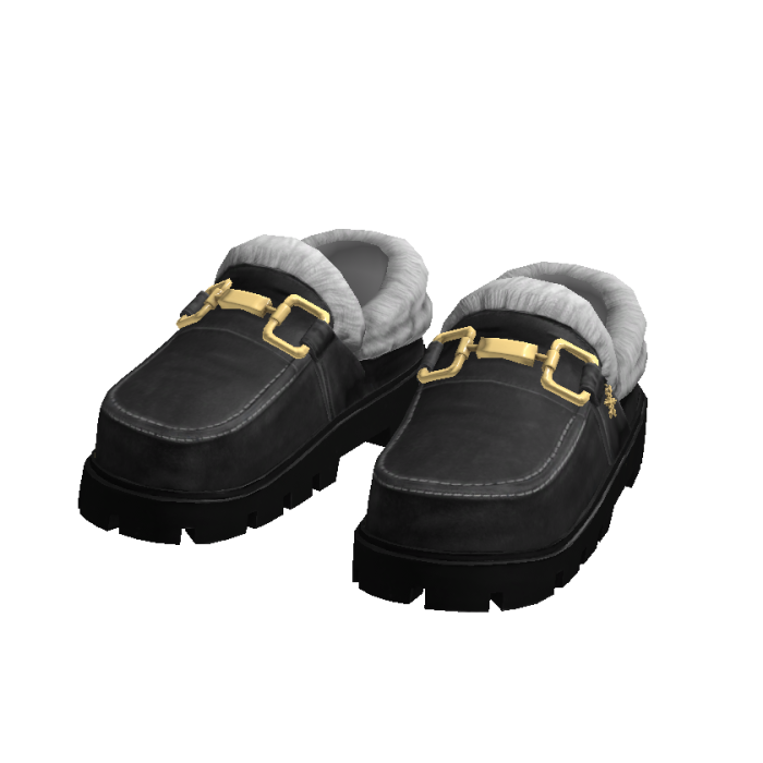 suede loafers [black]