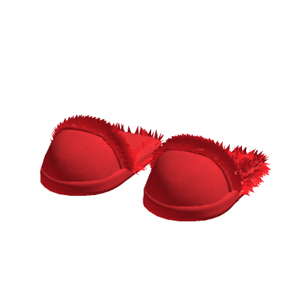 Red Fluffy Fuzzy Slippers thumbnail