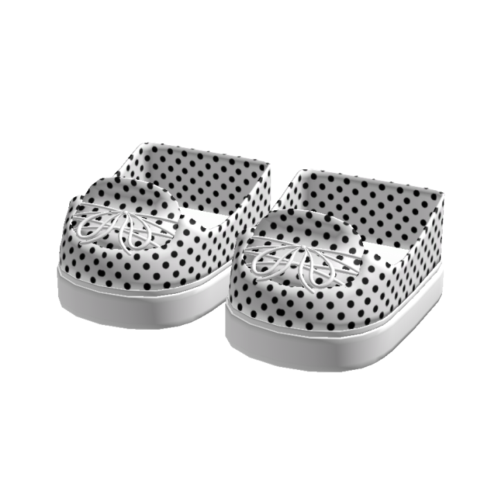 adorable white polka-dot sneakers