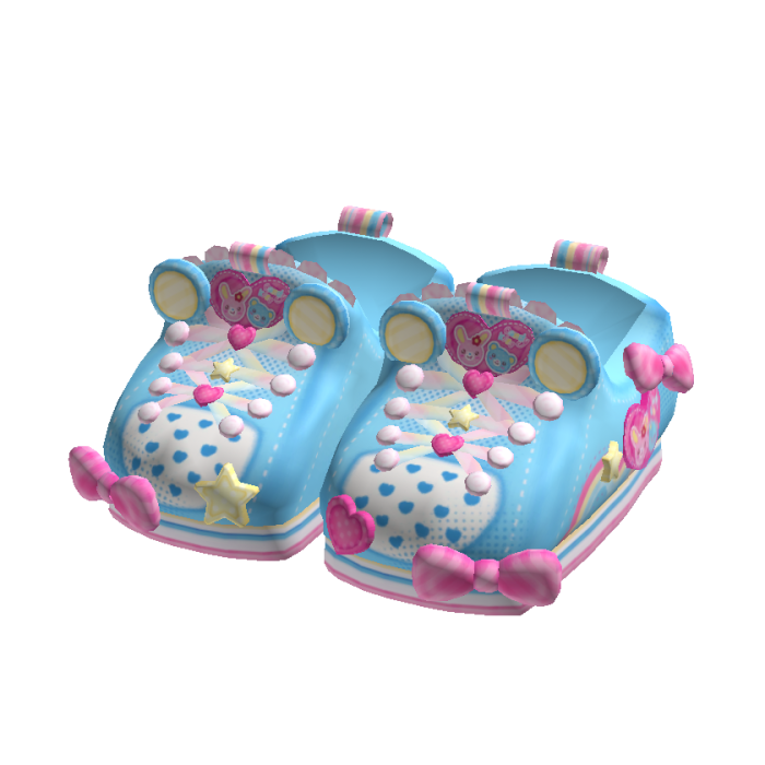 Cute Kawaii Blue Bear Mezzo Piano Sneakers