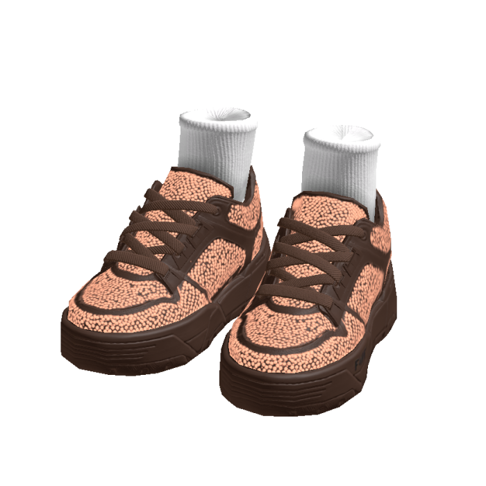 Brown GLOWING Chunky Sneakers w/ Socks