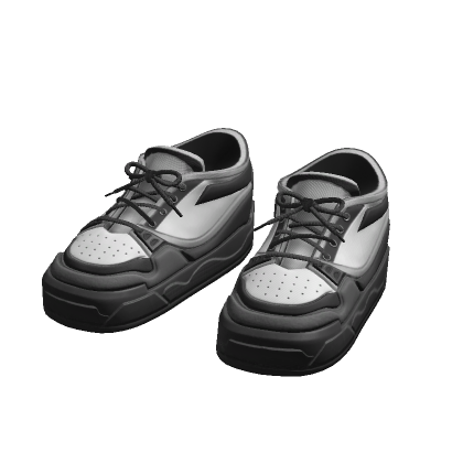 Black and White Sneakers Shoes thumbnail