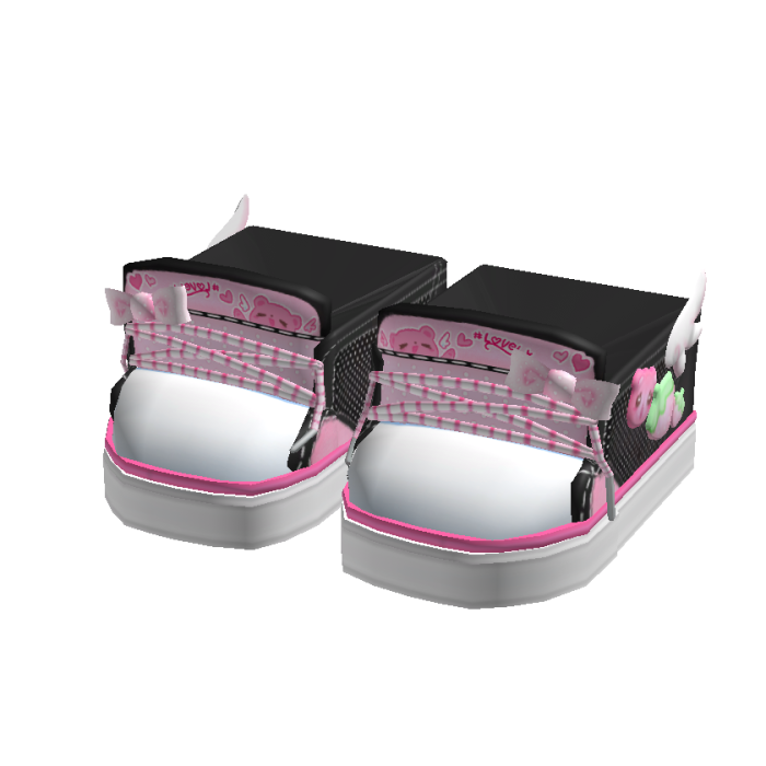 ♡ Cute mezzo black strawberry sneakers