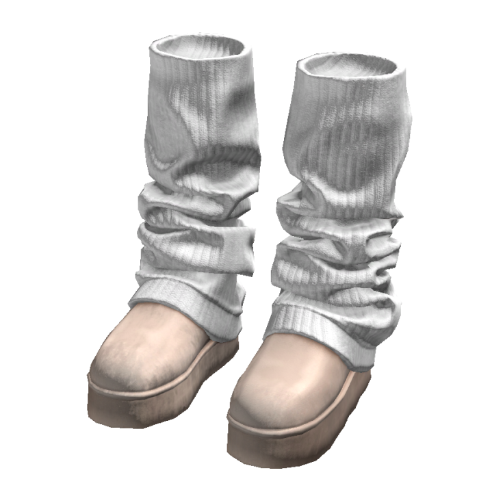 Light Brown Cozy Winter Boots w/ White Leg Warmers