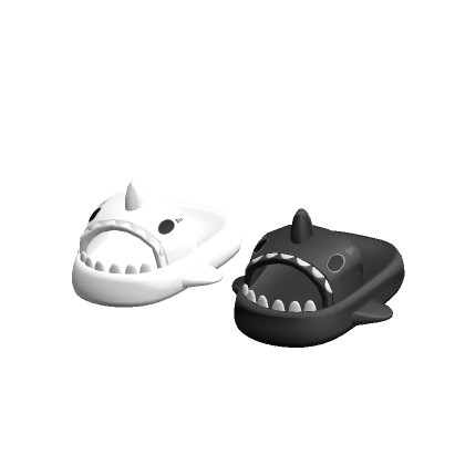 black & white shark slides