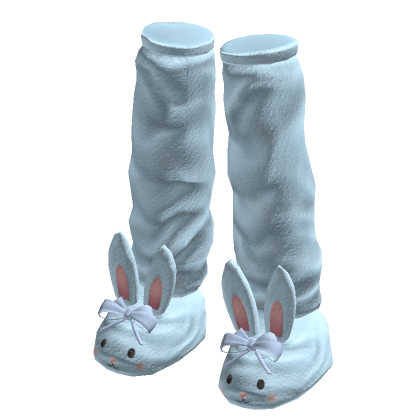 Blue Bunny Slipper Leg Warmers