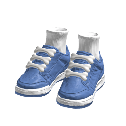 Blue Chunky Bone Sneakers w/ Socks