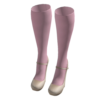 ☆ beige wedge heels with pink socks (syaa ver.) thumbnail