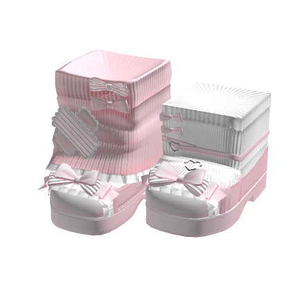 Pink Coquette Cozy Asymmetrical Platforms