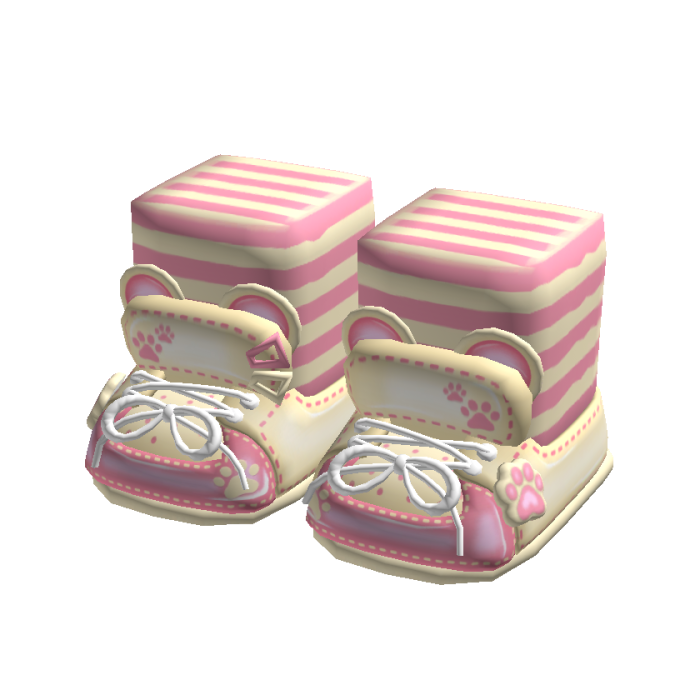 🐻🐾 cute kawaii beige bear shoes w socks