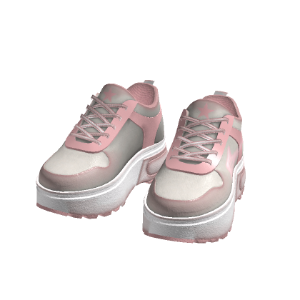 Pink Y2K Star Chunky Shoes