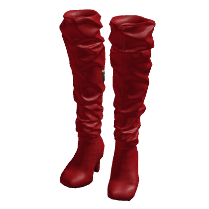 BB Red High Leather Boots