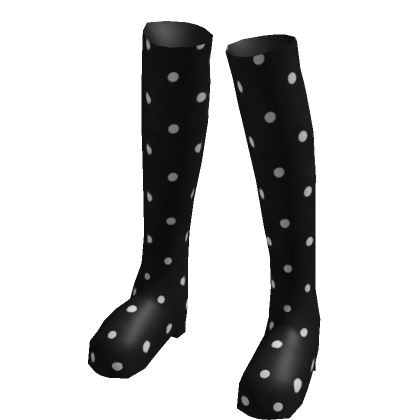 Black PolkaDot Boots thumbnail